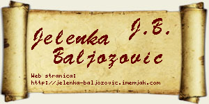 Jelenka Baljozović vizit kartica